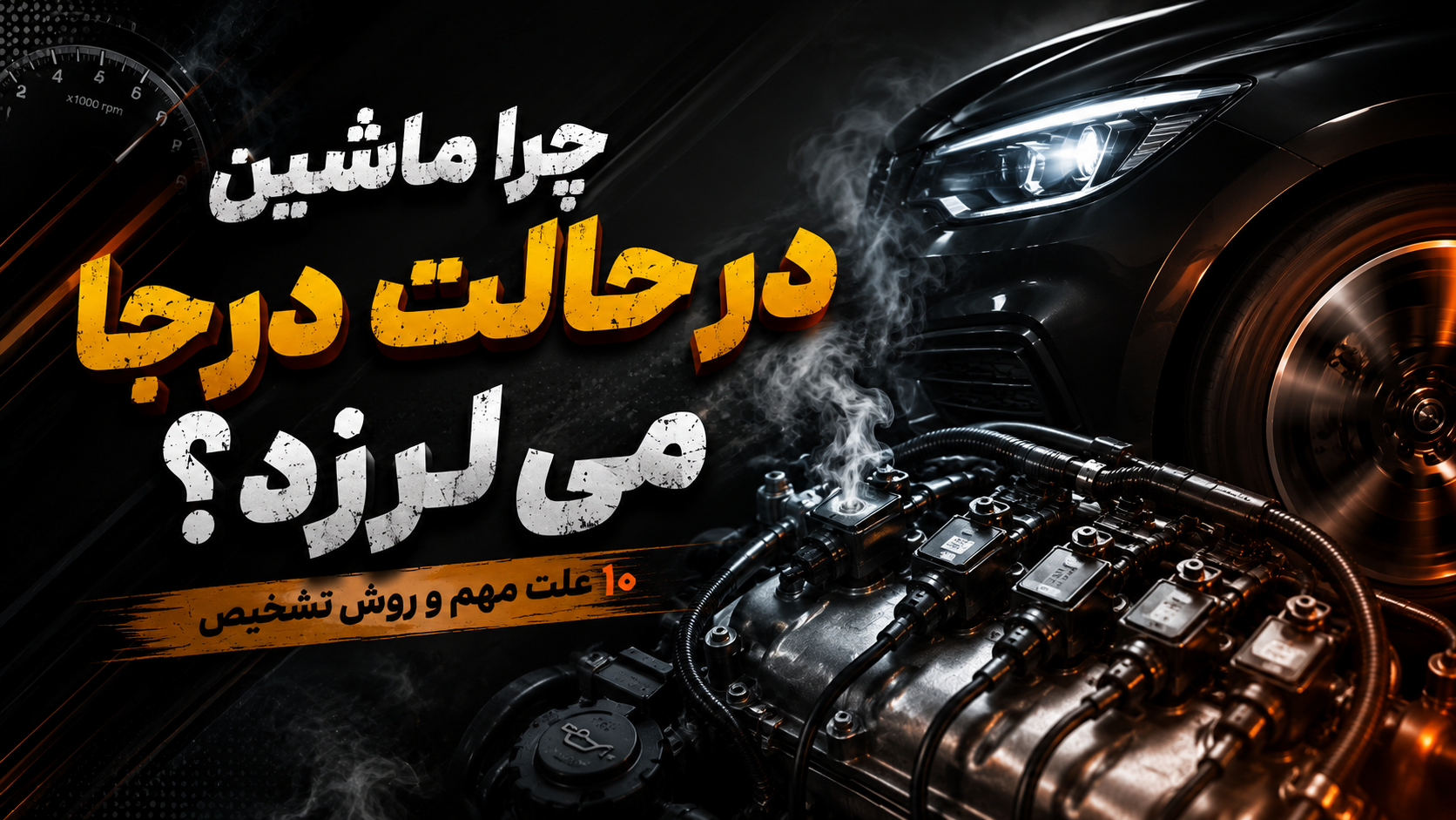 چرا ماشین در حالت درجا می‌لرزد؟ ۱۰ علت مهم + روش تشخیص