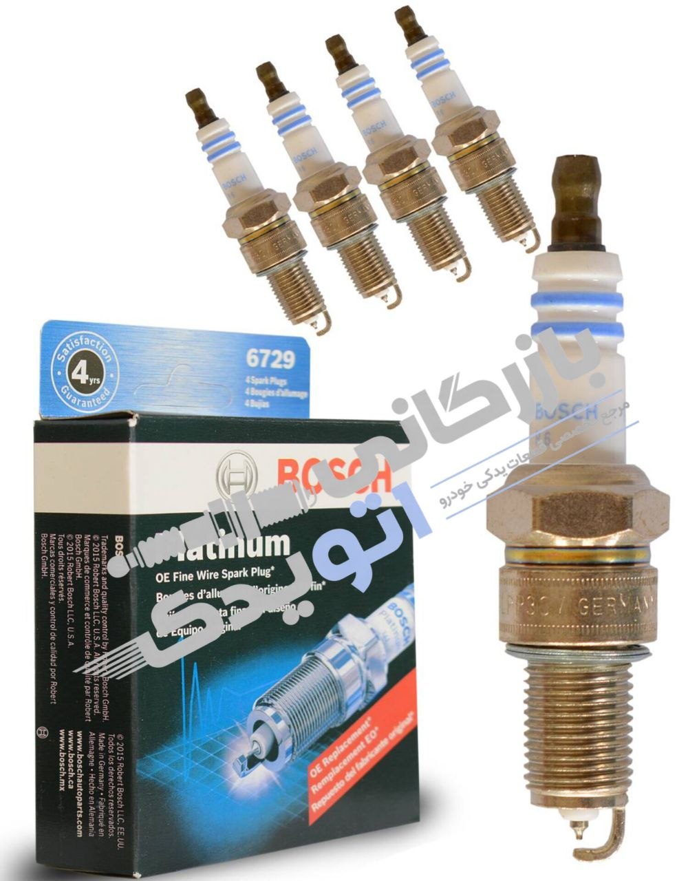 شمع بوش آچار ۲۱ سوزنی پلاتینیوم المان پایه کوتاه WR8LPP30V-6729