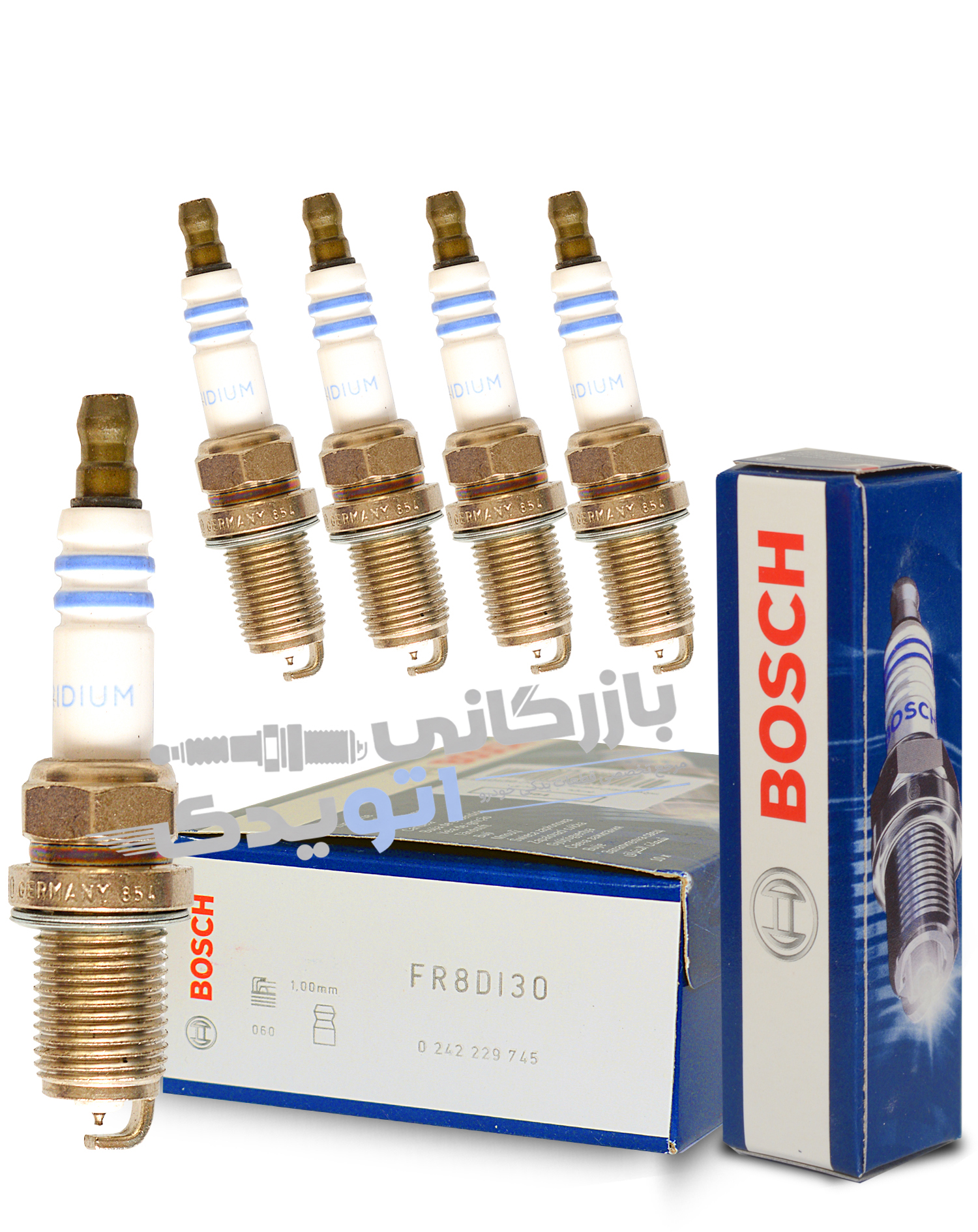 شمع بوش سوزنی ایریدیوم المان پایه کوتاه  FR8DI30